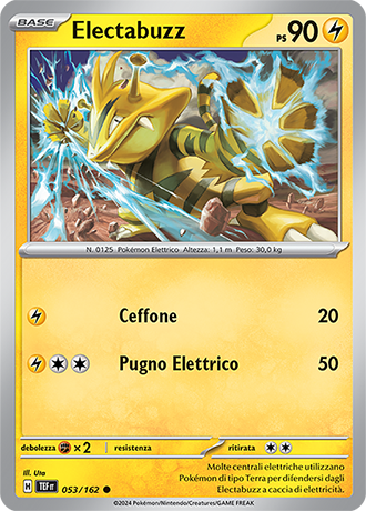 Electabuzz 053/162 - ITA - Near Mint - Scarlatto e Violetto - CronoForze - Carta Pokemon