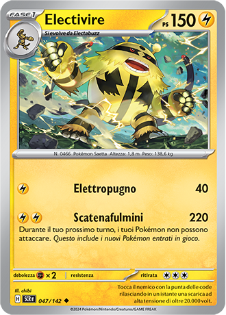 Electivire 047/142 - ITA - Near Mint - Scarlatto e Violetto - Corona Astrale - Carta Pokemon