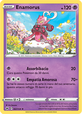 Enamorus 067/159 - ITA - Near Mint - Spada e Scudo - Zenit Regale - Carta Pokemon