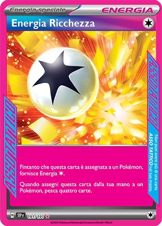 Energia Ricchezza 191/191 - ITA - Near Mint - Scarlatto e Violetto - Scintille Folgoranti - Carta Pokemon