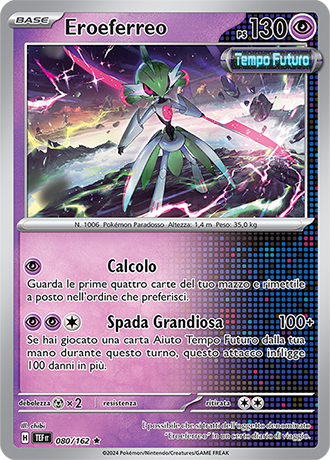 Eroeferreo 080/162 Holo - ITA - Near Mint - Scarlatto e Violetto - CronoForze - Carta Pokemon