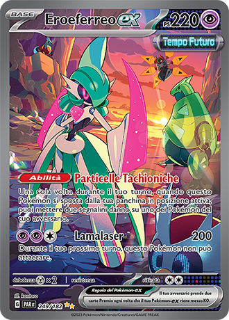 Eroeferreo-ex 249/182 Alternative Art - ITA - Near Mint - Scarlatto e Violetto - Paradosso Temporale - Carta Pokemon