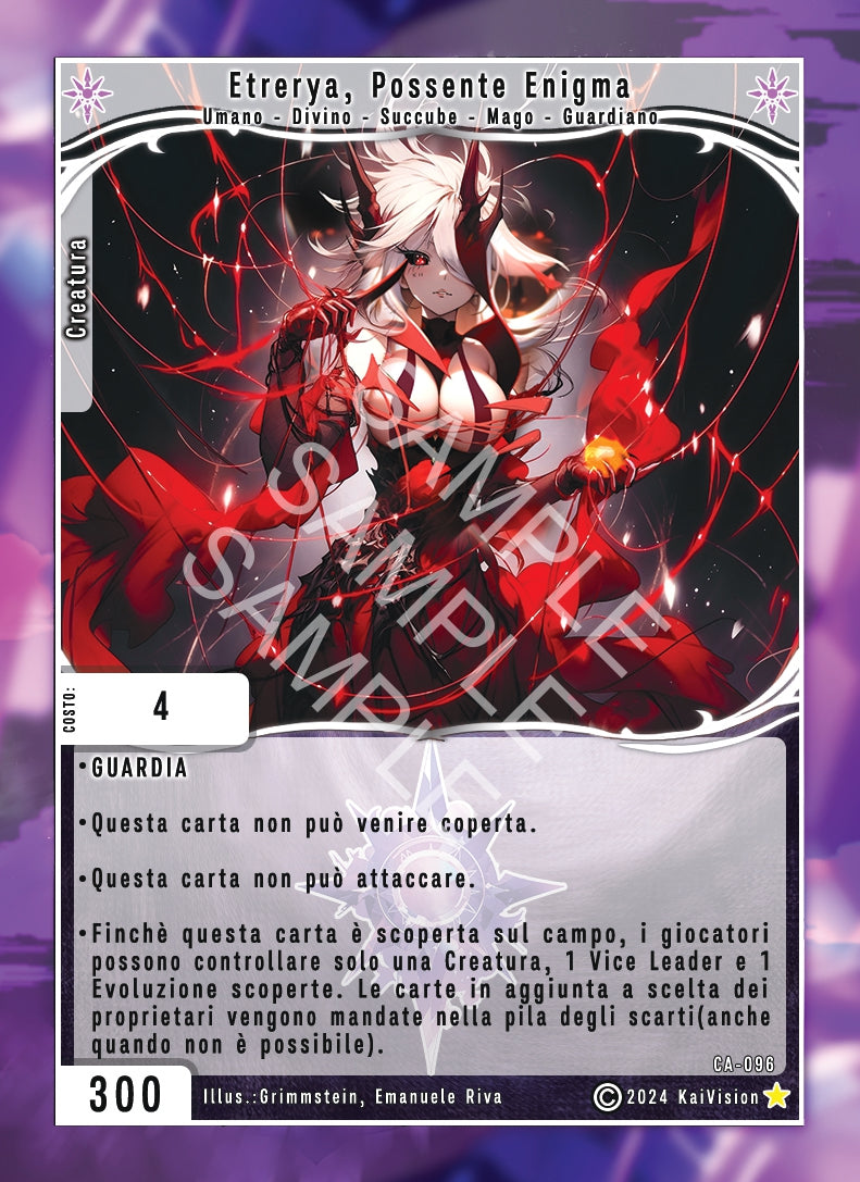 Etrerya, Possente Enigma CA - 096 Rara Foil - Unlimited - ITA - Near Mint - Cavalieri di Adam - Carta Creatures of Exo