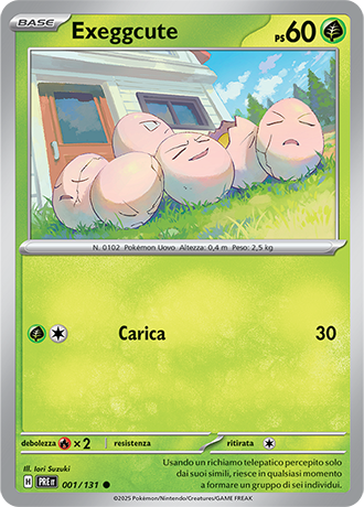 Exeggcute 001/131 Reverse Holo - ITA - Near Mint - Scarlatto e Violetto - Evoluzioni Prismatiche - Carta Pokemon