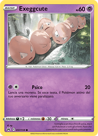 Exeggcute 057/159 - ITA - Near Mint - Spada e Scudo - Zenit Regale - Carta Pokemon