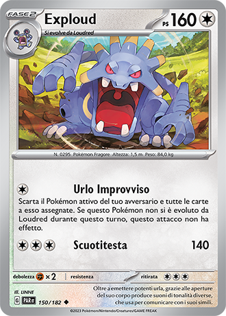 Exploud 150/182 - ITA - Near Mint - Scarlatto e Violetto - Paradosso Temporale - Carta Pokemon