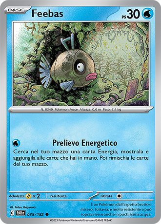 Feebas 035/182 - ITA - Near Mint - Scarlatto e Violetto - Paradosso Temporale - Carta Pokemon