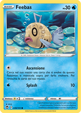 Feebas 039/195 - ITA - Near Mint - Spada e Scudo - Tempesta Argentata - Carta Pokemon