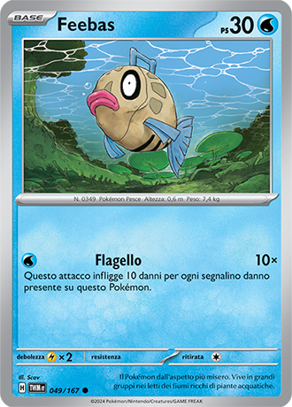 Feebas 049/167 Reverse Holo Comune - ITA - Near Mint - Scarlatto e Violetto - Crepuscolo Mascherato - Carta Pokemon