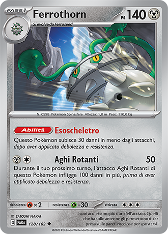 Ferrothorn 128/182 - ITA - Near Mint - Scarlatto e Violetto - Paradosso Temporale - Carta Pokemon