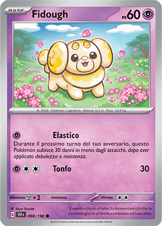 Fidough 098/198 - ITA - Near Mint - Scarlatto e Violetto - Carta Pokemon