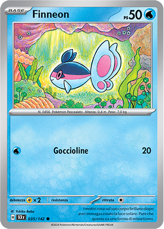 Finneon 035/142 - ITA - Near Mint - Scarlatto e Violetto - Corona Astrale - Carta Pokemon