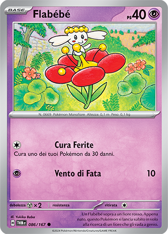 Flabébé 086/167 Comune - ITA - Near Mint - Scarlatto e Violetto - Crepuscolo Mascherato - Carta Pokemon