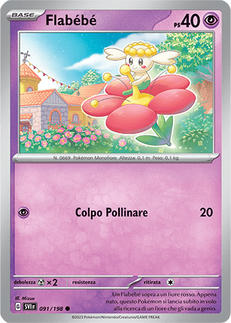 Flabébé 091/198 - ITA - Near Mint - Scarlatto e Violetto - Carta Pokemon