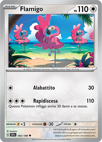 Flamigo 165/198 - ITA - Near Mint - Scarlatto e Violetto - Carta Pokemon