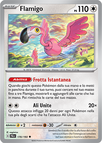 Flamigo 170/193 - ITA - Near Mint - Scarlatto e Violetto - Evoluzioni a Paldea - Carta Pokemon