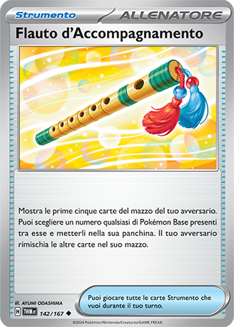 Flauto d’Accompagnamento 142/167 Non Comune - ITA - Near Mint - Scarlatto e Violetto - Crepuscolo Mascherato - Carta Pokemon