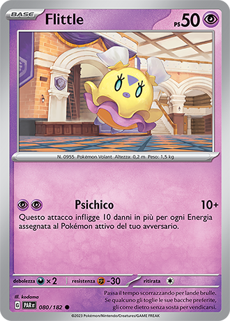 Flittle 080/182 - ITA - Near Mint - Scarlatto e Violetto - Paradosso Temporale - Carta Pokemon