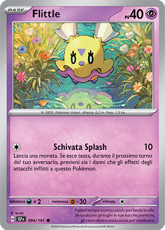 Flittle 094/191 Reverse Holo - ITA - Near Mint - Scarlatto e Violetto - Scintille Folgoranti - Carta Pokemon 0