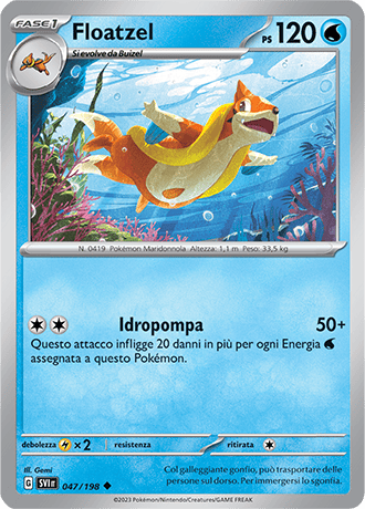 Floatzel 047/198 - ITA - Near Mint - Scarlatto e Violetto - Carta Pokemon