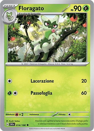 Floragato 014/198 - ITA - Near Mint - Scarlatto e Violetto - Carta Pokemon