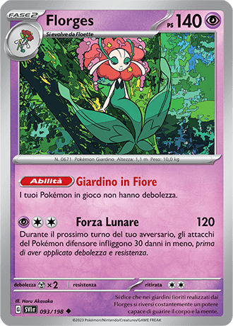 Florges 093/198 - ITA - Near Mint - Scarlatto e Violetto - Carta Pokemon