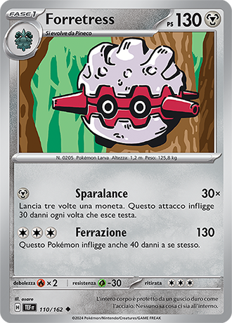 Forretress 110/162 - ITA - Near Mint - Scarlatto e Violetto - CronoForze - Carta Pokemon