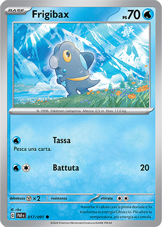 Frigibax 017/091 Reverse Holo - ITA - Near Mint - Scarlatto e Violetto - Destino di Paldea - Carta Pokemon