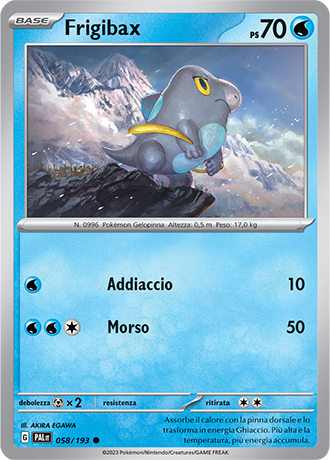 Frigibax 058/193 - ITA - Near Mint - Scarlatto e Violetto - Evoluzioni a Paldea - Carta Pokemon