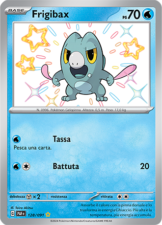 Frigibax Shiny 128/091 - ITA - Near Mint - Scarlatto e Violetto - Destino di Paldea - Carta Pokemon