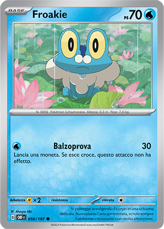 Froakie 056/197 - ITA - Near Mint - Scarlatto e Violetto - Ossidiana Infuocata - Carta Pokemon