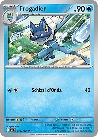 Frogadier 040/142 - ITA - Near Mint - Scarlatto e Violetto - Corona Astrale - Carta Pokemon