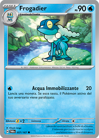 Frogadier 057/167 Comune - ITA - Near Mint - Scarlatto e Violetto - Crepuscolo Mascherato - Carta Pokemon