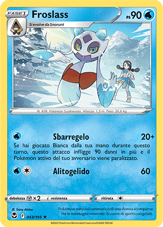 Froslass 043/195 - ITA - Near Mint - Spada e Scudo - Tempesta Argentata - Carta Pokemon