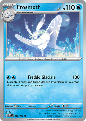 Frosmoth 046/162 Reverse Holo - ITA - Near Mint - Scarlatto e Violetto - CronoForze - Carta Pokemon