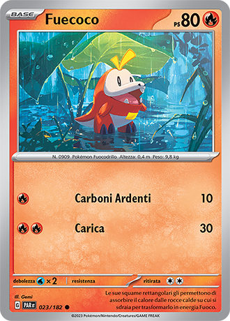 Fuecoco 023/182 - ITA - Near Mint - Scarlatto e Violetto - Paradosso Temporale - Carta Pokemon