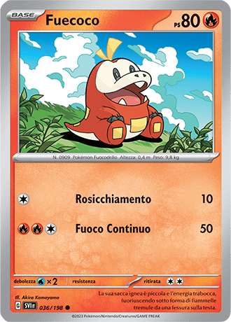 Fuecoco 036/198 - ITA - Near Mint - Scarlatto e Violetto - Carta Pokemon