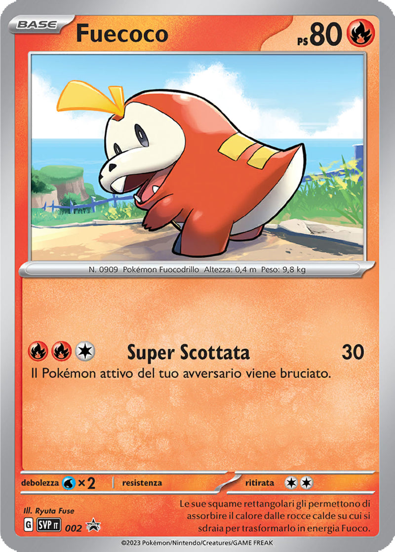 Fuecoco SVP 002 Holo - ITA - Near Mint - Promo Scarlatto e Violetto - Carta Pokemon