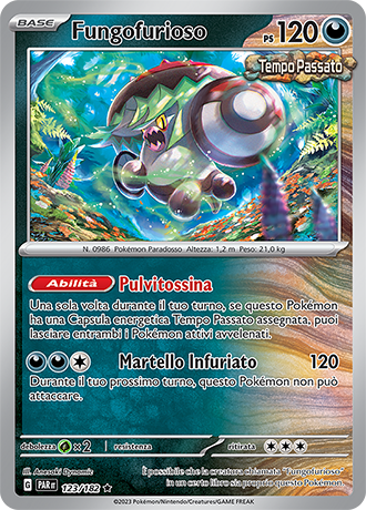 Fungofurioso 123/182 Holo - ITA - Near Mint - Scarlatto e Violetto - Paradosso Temporale - Carta Pokemon