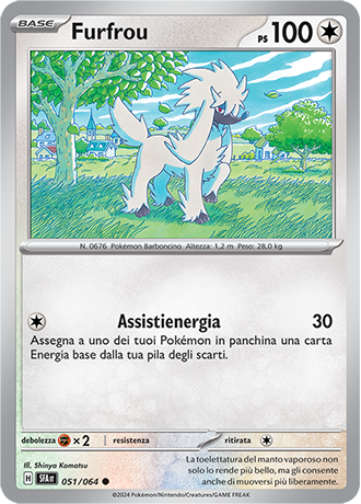 Furfrou 051/064 Comune - ITA - Near Mint - Scarlatto e Violetto - Segreto Fiabesco - Carta Pokemon