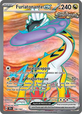 Furiatonante-ex 196/162 Full Art - ITA - Near Mint - Scarlatto e Violetto - CronoForze - Carta Pokemon