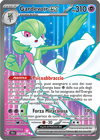 Gardevoir-ex 228/198 Full Art - ITA - Near Mint - Scarlatto e Violetto - Carta Pokemon