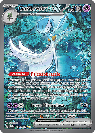 Gardevoir EX Shiny 233/091 Alternative Art - ITA - Near Mint - Scarlatto e Violetto - Destino di Paldea - Carta Pokemon