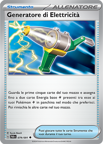 Generatore di Elettricità 079/091 - ITA - Near Mint - Scarlatto e Violetto - Destino di Paldea - Carta Pokemon