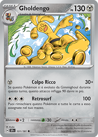 Gholdengo 131/191 - ITA - Near Mint - Scarlatto e Violetto - Scintille Folgoranti - Carta Pokemon 0