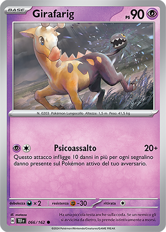 Girafarig 066/162 - ITA - Near Mint - Scarlatto e Violetto - CronoForze - Carta Pokemon