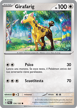 Girafarig 154/193 - ITA - Near Mint - Scarlatto e Violetto - Evoluzioni a Paldea - Carta Pokemon