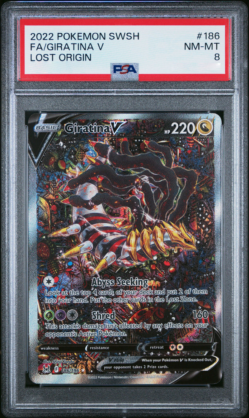 Giratina-V 186/196 Alternative Art - ENG - Near Mint - Gradata PSA 8 - Sword and Shield - Lost origin - Carta Pokemon