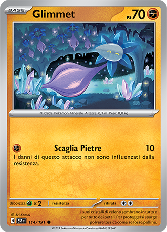 Glimmet 114/191 - ITA - Near Mint - Scarlatto e Violetto - Scintille Folgoranti - Carta Pokemon 0