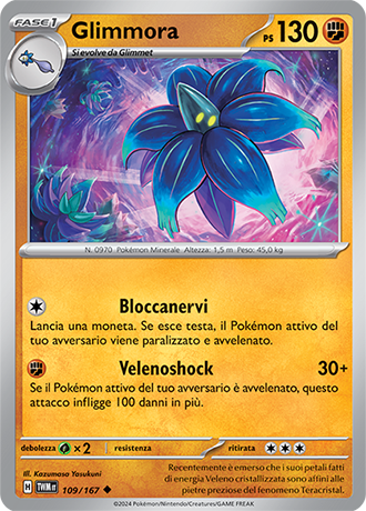 Glimmora 109/167 Non Comune - ITA - Near Mint - Scarlatto e Violetto - Crepuscolo Mascherato - Carta Pokemon